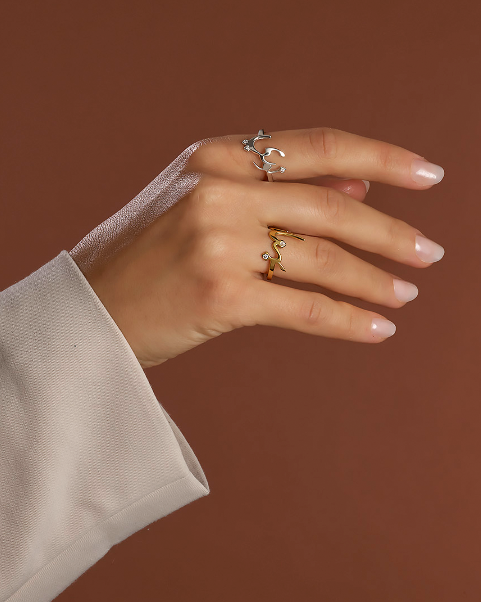 Custom Calligraphy Gold Ring