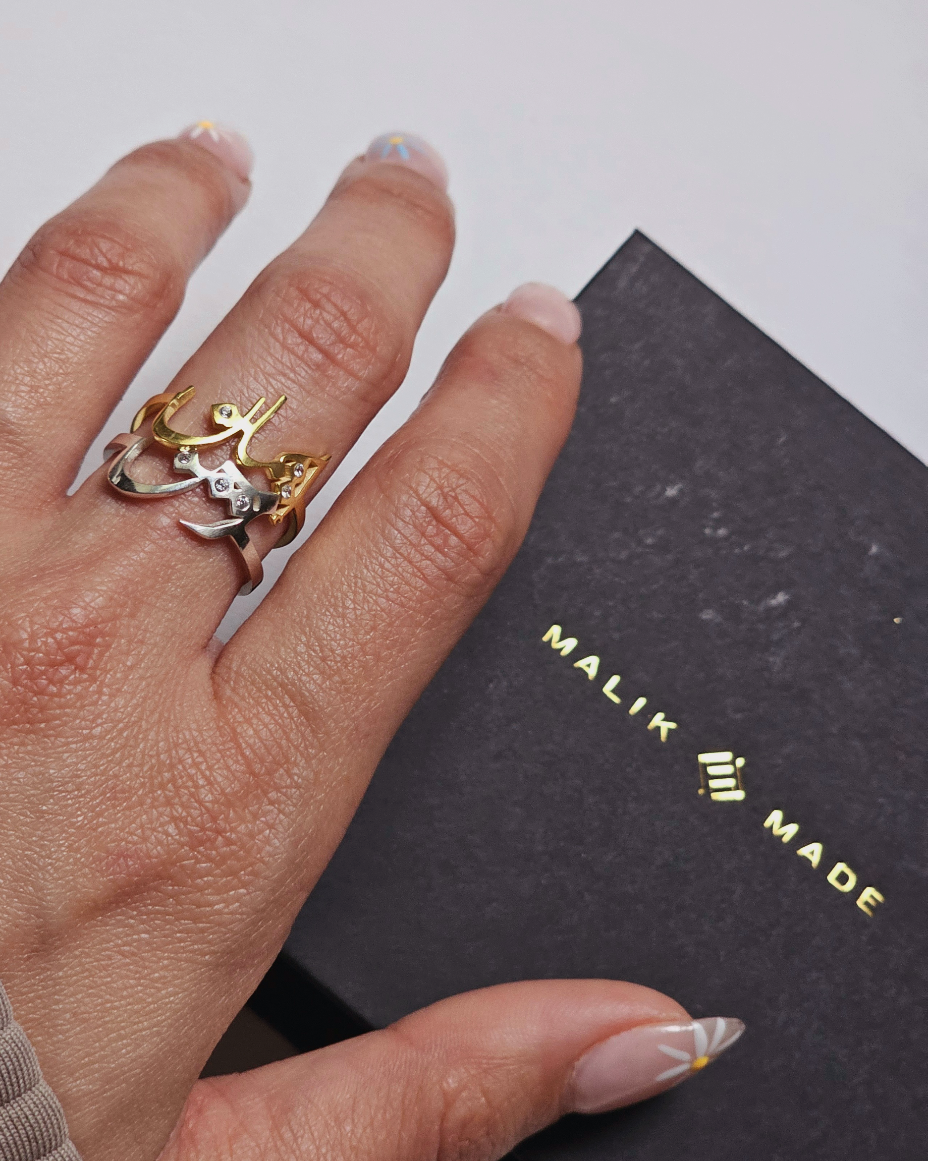 Custom Two Tone Double Stack Ring