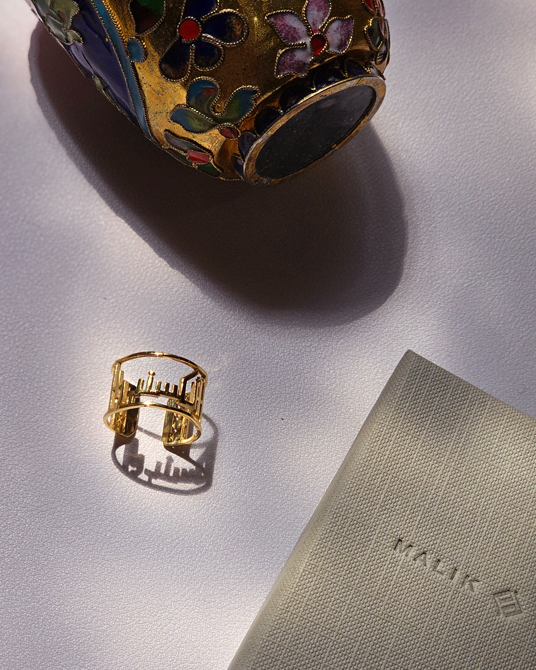Custom Geometric Band Ring