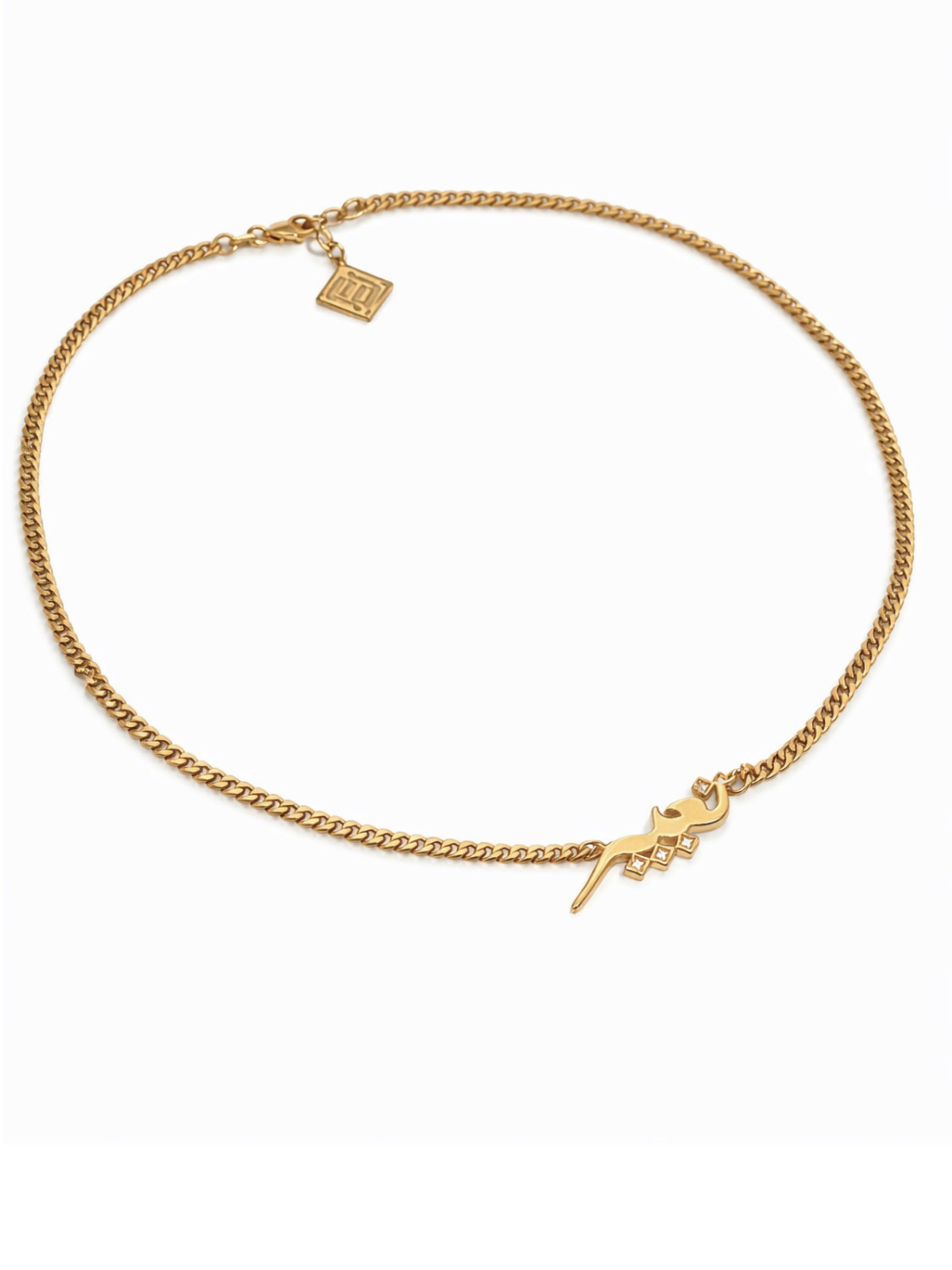 Custom Thick Curb Chain Name Necklace