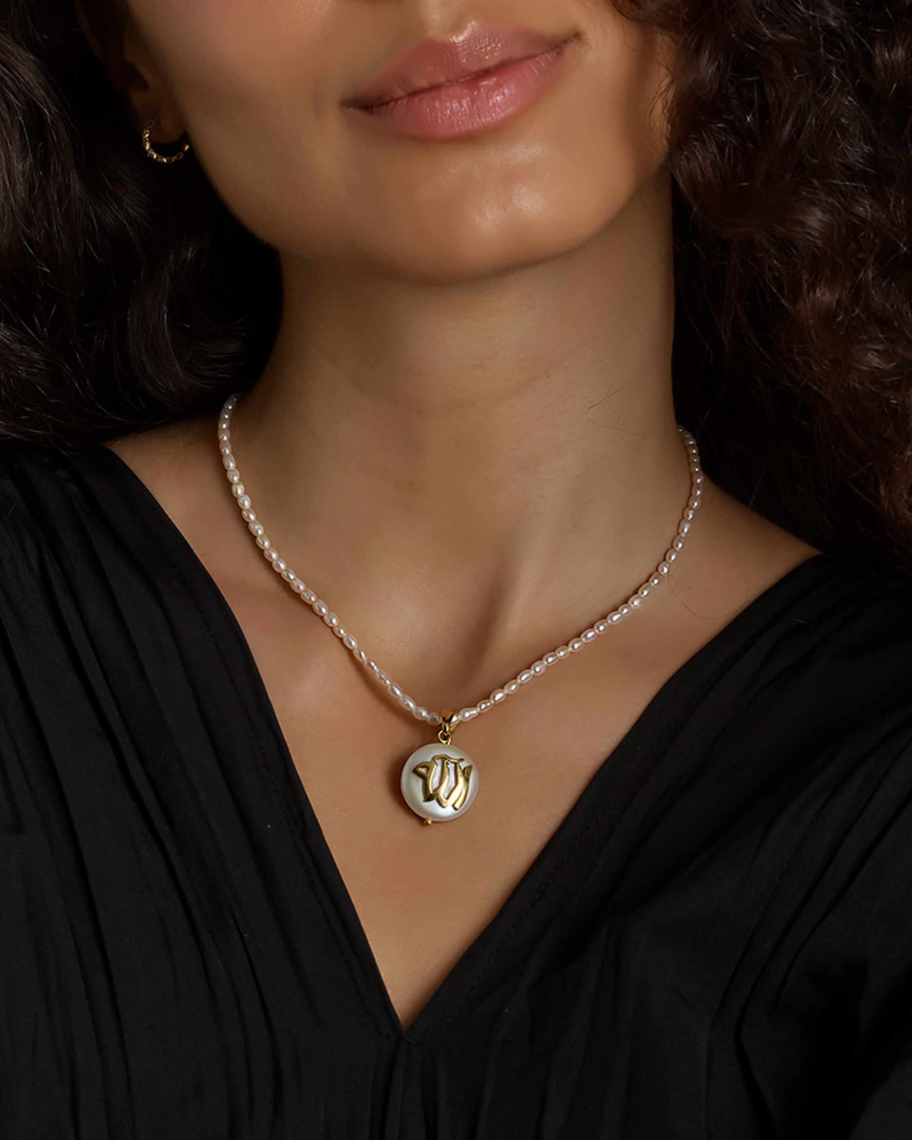 Allah Baroque Pearl Drop Necklace