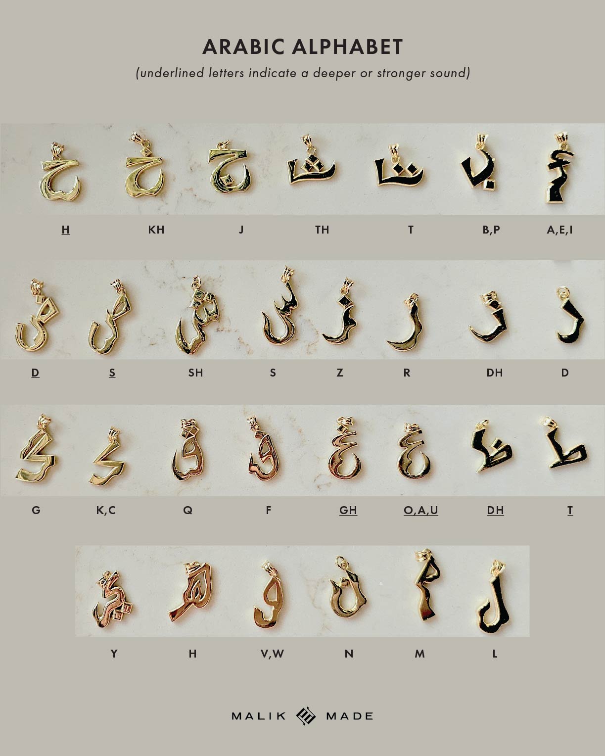 Personalized Arabic Pendant