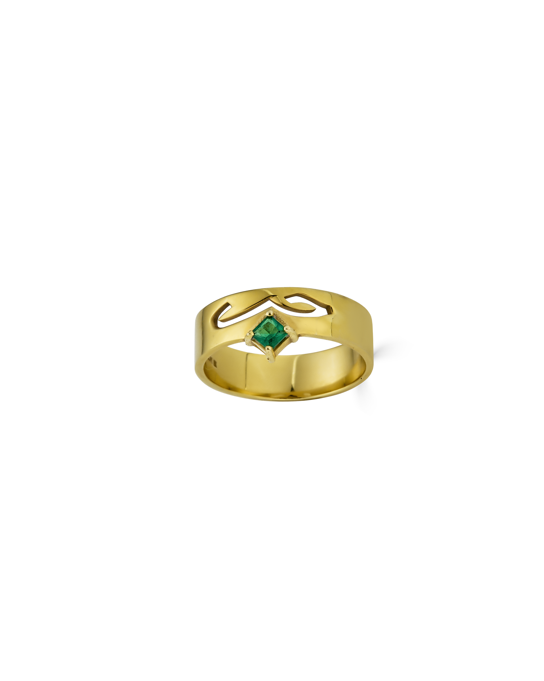 Hubb/Love Emerald Band Ring in Arabic