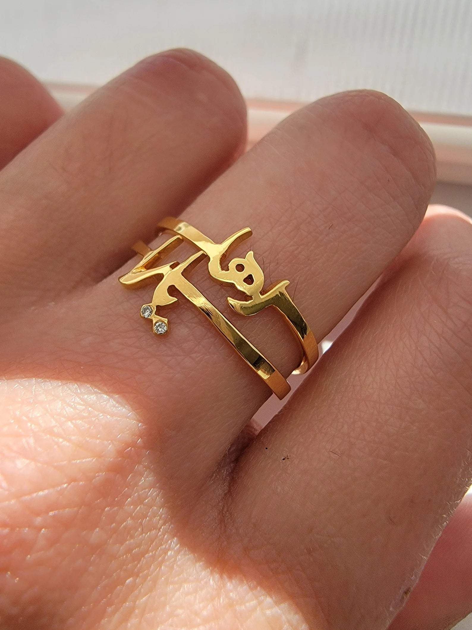 Custom Gold Double Ring Stack